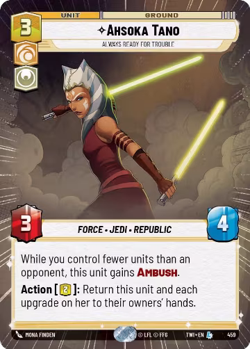 Ahsoka Tano - Always Ready For Trouble (Hyperspace) (459), Twilight of the Republic — Star Wars card price