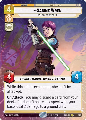 Sabine Wren - You Can Count On Me (Hyperspace) (460), Twilight of the Republic — Star Wars card price