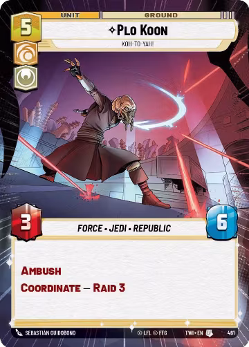 Plo Koon - Koh-to-yah! (Hyperspace) (461), Twilight of the Republic — Star Wars card price