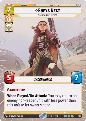 Enfys Nest - Champion of Justice (Hyperspace) (463), Twilight of the Republic — Star Wars card price