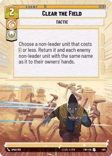 Clear the Field (Hyperspace) (464), Twilight of the Republic — Star Wars card price