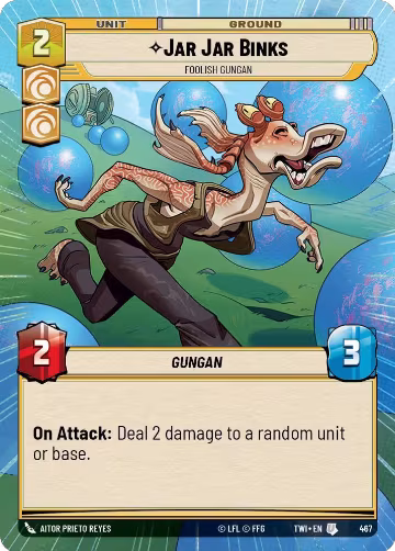 Jar Jar Binks - Foolish Gungan (Hyperspace) (467), Twilight of the Republic — Star Wars card price