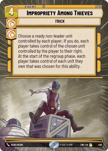 Impropriety Among Thieves (Hyperspace) (469), Twilight of the Republic — Star Wars card price