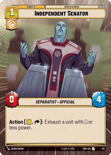 Independent Senator (Hyperspace) (471), Twilight of the Republic — Star Wars card price