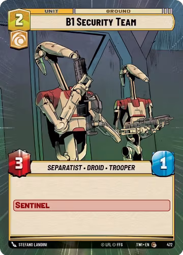 B1 Security Team (Hyperspace) (472), Twilight of the Republic — Star Wars card price