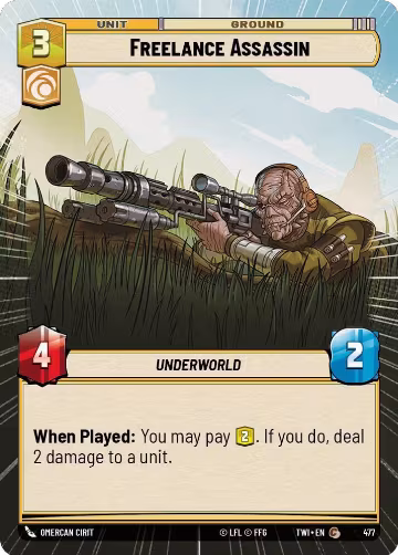 Freelance Assassin (Hyperspace) (477), Twilight of the Republic — Star Wars card price
