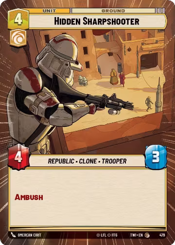 Hidden Sharpshooter (Hyperspace) (479), Twilight of the Republic — Star Wars card price