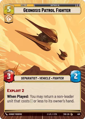 Geonosis Patrol Fighter (Hyperspace) (480), Twilight of the Republic — Star Wars card price
