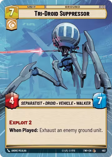 Tri-Droid Suppressor (Hyperspace) (482), Twilight of the Republic — Star Wars card price