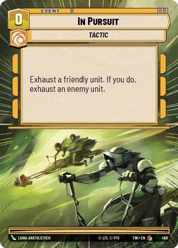 In Pursuit (Hyperspace) (486), Twilight of the Republic — Star Wars card price