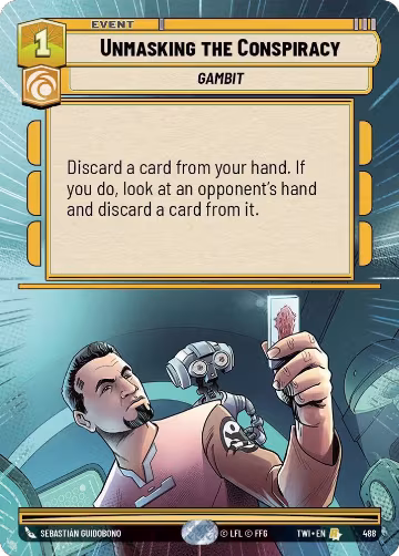Unmasking the Conspiracy (Hyperspace) (488), Twilight of the Republic — Star Wars card price