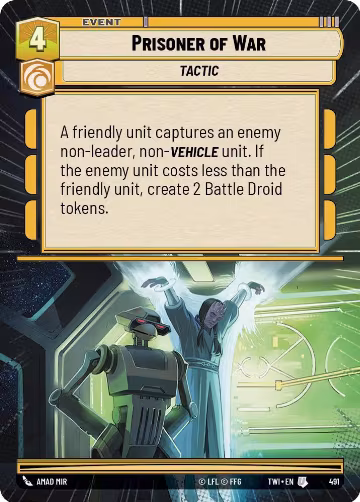 Prisoner of War (Hyperspace) (491), Twilight of the Republic — Star Wars card price