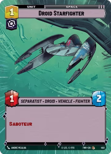 Droid Starfighter (Hyperspace) (492), Twilight of the Republic — Star Wars card price