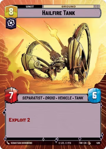 Hailfire Tank (Hyperspace) (496), Twilight of the Republic — Star Wars card price