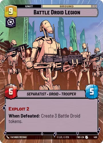 Battle Droid Legion (Hyperspace) (498), Twilight of the Republic — Star Wars card price