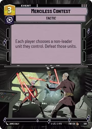 Merciless Contest (Hyperspace) (500), Twilight of the Republic — Star Wars card price