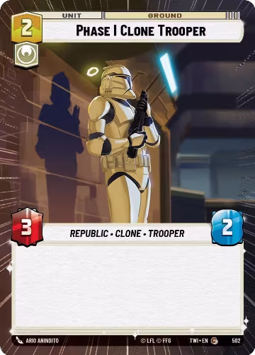 Phase I Clone Trooper (Hyperspace) (502), Twilight of the Republic — Star Wars card price