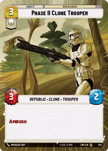 Phase II Clone Trooper (Hyperspace) (503), Twilight of the Republic — Star Wars card price