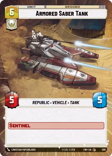Armored Saber Tank (Hyperspace) (506), Twilight of the Republic — Star Wars card price