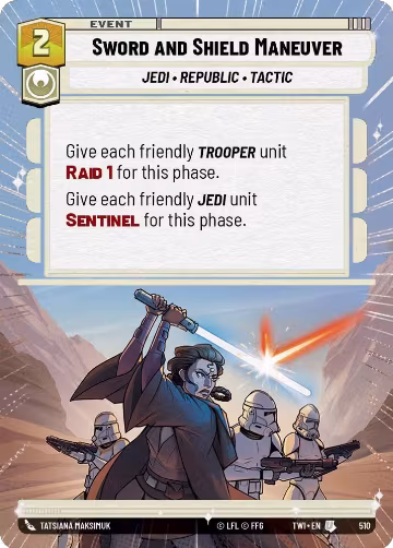 Sword and Shield Maneuver (Hyperspace) (510), Twilight of the Republic — Star Wars card price