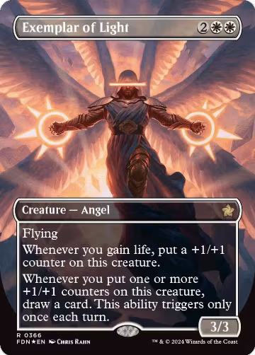 Exemplar of Light (Borderless) (Mana Foil) (366), Foundations — Magic card price