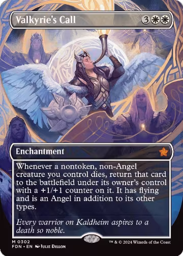 Valkyrie's Call (Borderless) (302), Foundations — Magic card price
