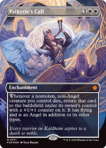 Valkyrie's Call (Borderless) (Mana Foil) (371), Foundations — Magic card price