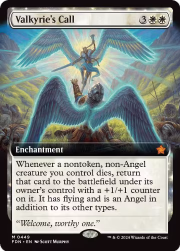 Valkyrie's Call (Extended Art) (449), Foundations — Magic card price