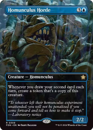 Homunculus Horde (Borderless) (308), Foundations — Magic card price