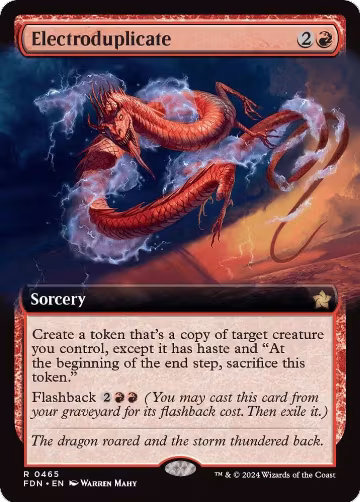 Electroduplicate (Extended Art) (465), Foundations — Magic card price