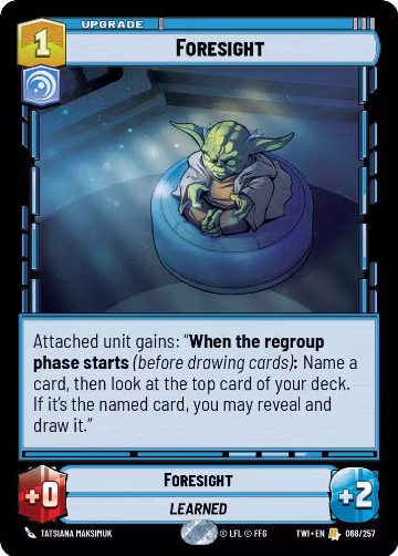 Foresight (068/257), Twilight of the Republic — Star Wars card price