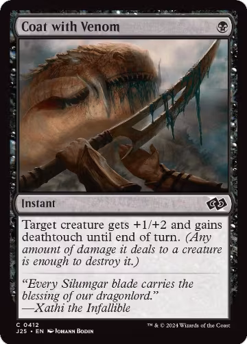 Coat with Venom (412), Foundations Jumpstart — Magic card price