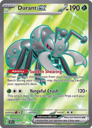 Durant ex - 215/191 (215/191), Surging Sparks — Pokémon card price