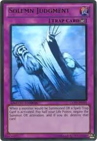 Solemn Judgment (GLD5-EN045), Gold Series: Haunted Mine — Yu-Gi-Oh! card price