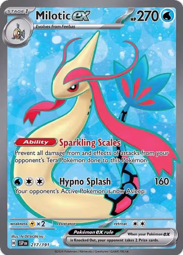 Milotic ex - 217/191 (217/191), Surging Sparks — Pokémon card price