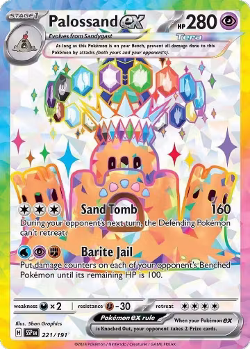 Palossand ex - 221/191 (221/191), Surging Sparks — Pokémon card price