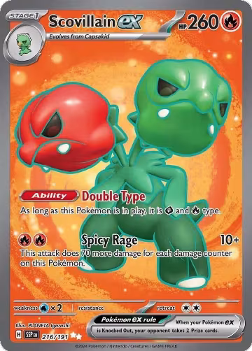 Scovillain ex - 216/191 (216/191), Surging Sparks — Pokémon card price