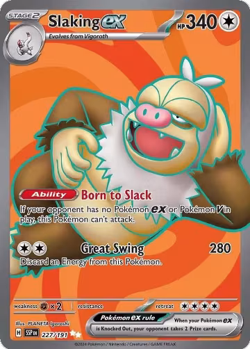 Slaking ex - 227/191 (227/191), Surging Sparks — Pokémon card price