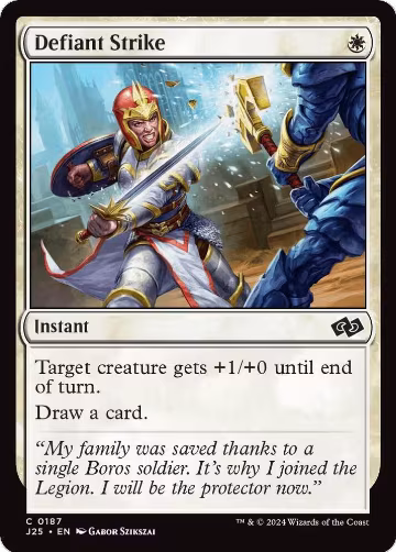 Defiant Strike (187), Foundations Jumpstart — Magic card price