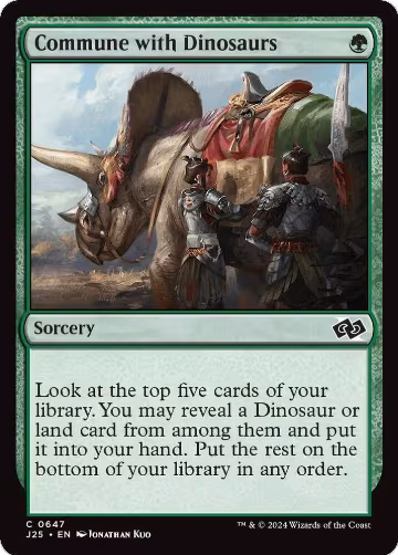 Commune with Dinosaurs (647), Foundations Jumpstart — Magic card price