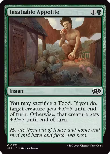 Insatiable Appetite (672), Foundations Jumpstart — Magic card price