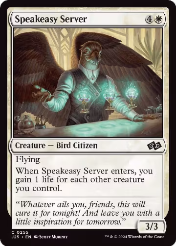 Speakeasy Server (255), Foundations Jumpstart — Magic card price