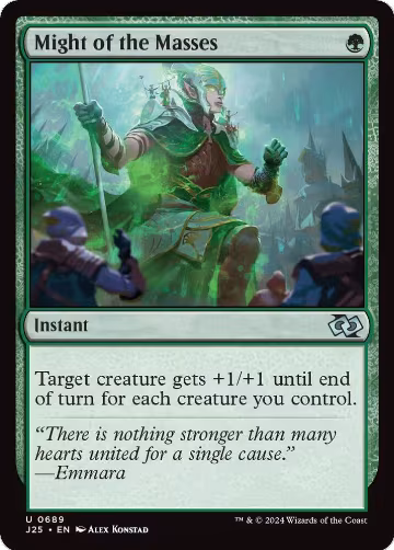 Might of the Masses (689), Foundations Jumpstart — Magic card price