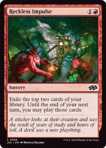 Reckless Impulse (589), Foundations Jumpstart — Magic card price