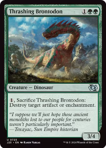 Thrashing Brontodon (725), Foundations Jumpstart — Magic card price