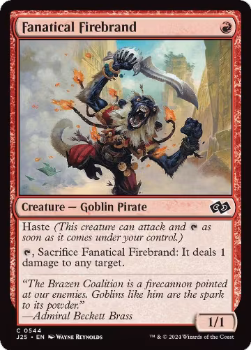Fanatical Firebrand (544), Foundations Jumpstart — Magic card price