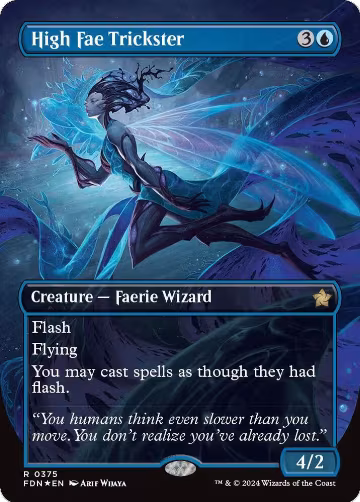 High Fae Trickster (Borderless) (Mana Foil) (375), Foundations — Magic card price