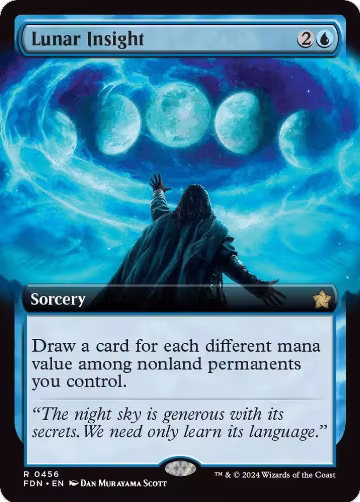 Lunar Insight (Extended Art) (456), Foundations — Magic card price