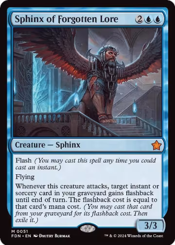 Sphinx of Forgotten Lore (51), Foundations — Magic card price