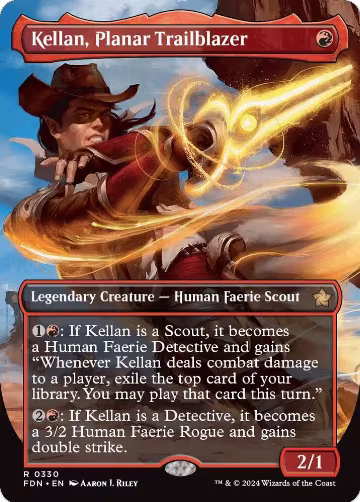 Kellan, Planar Trailblazer (Borderless) (330), Foundations — Magic card price